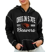 Women's Gameday Couture  Black Oregon State Beavers Studded Pullover Hoodie