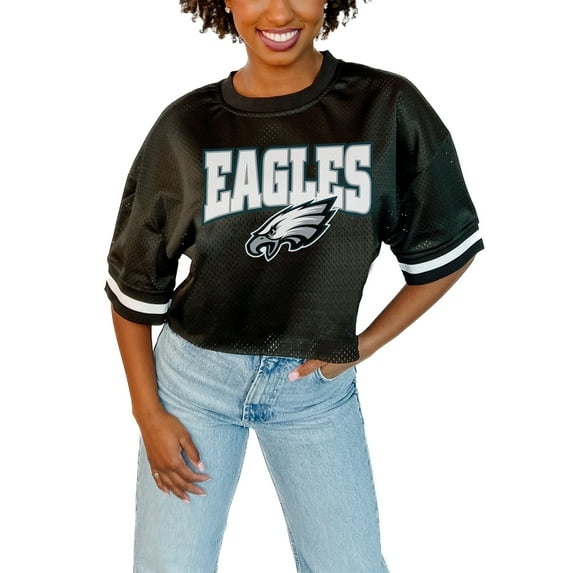 Women's Gameday Couture Black Philadelphia Eagles Game Face Fashion Jersey