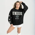 thumbnail image 1 of Women's Gameday Couture  Black Philadelphia Union Velocity Rhinestone Star Sweatshirt, 1 of 6