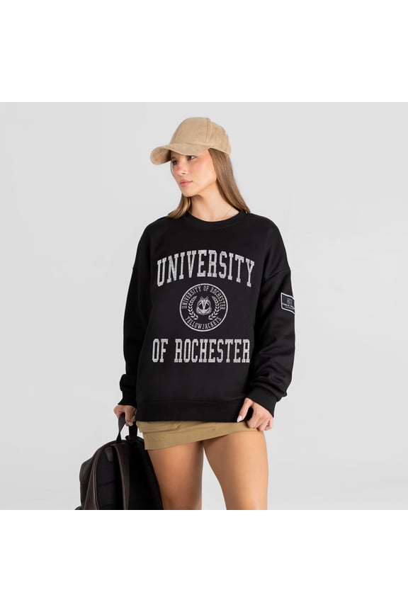 Women's Gameday Couture Black Rochester Yellow Jackets Fierce Flow Black Label Sweatshirt
