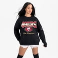 thumbnail image 1 of Women's Gameday Couture  Black San Francisco 49ers Powerhouse Play Premium Fleece Sweatshirt, 1 of 6