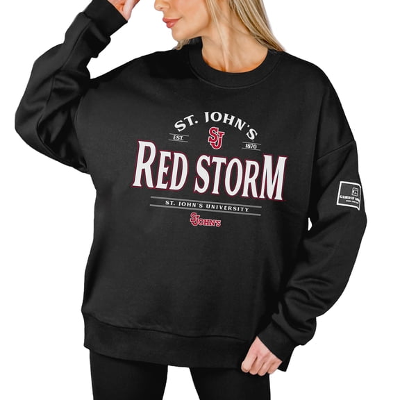 Women's Gameday Couture Black St. John's Red Storm Players Only Premium Pullover Sweatshirt