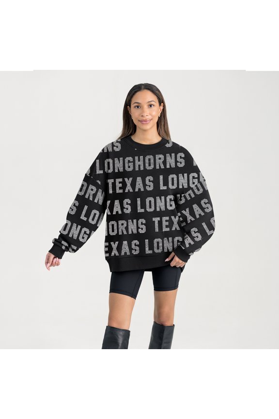 Women's Gameday Couture Black Texas Longhorns Hype Era Sweatshirt
