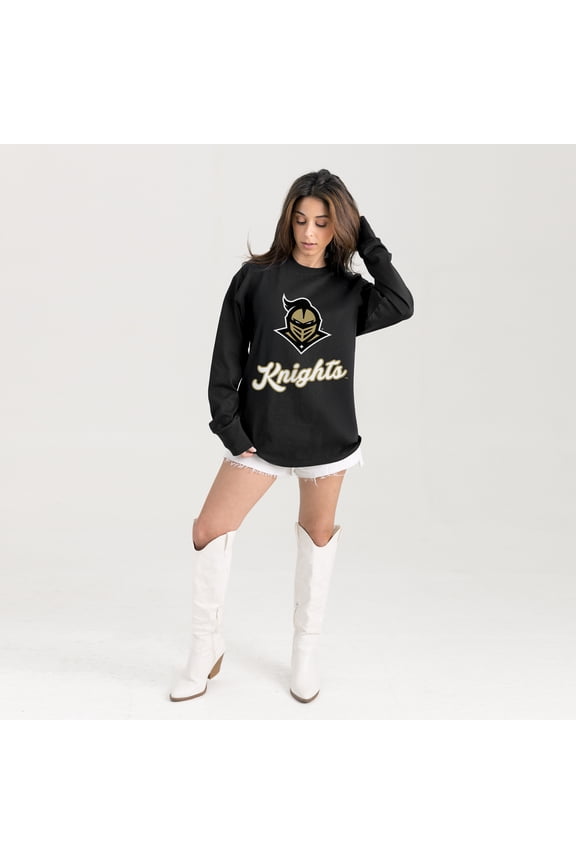 Women's Gameday Couture Black UCF Knights Oversized Honor Roll Long Sleeve T-Shirt