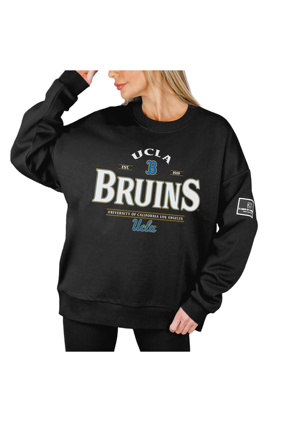 Women's Gameday Couture Black UCLA Bruins Players Only Premium Pullover Sweatshirt