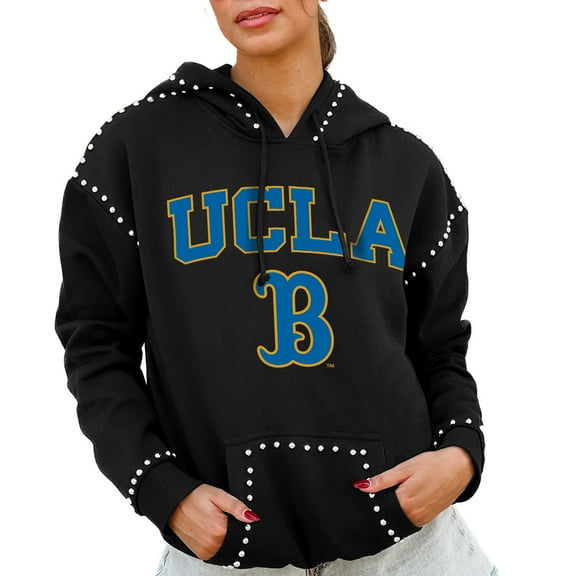 Women's Gameday Couture  Black UCLA Bruins Studded Pullover Hoodie