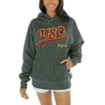 thumbnail image 1 of Women's Gameday Couture  Black USC Trojans Fierce Force Leopard Print Pullover Hoodie, 1 of 1