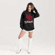 Womens Gameday Couture Black Utah Utes Oversized Honor Roll Long Sleeve T-Shirt