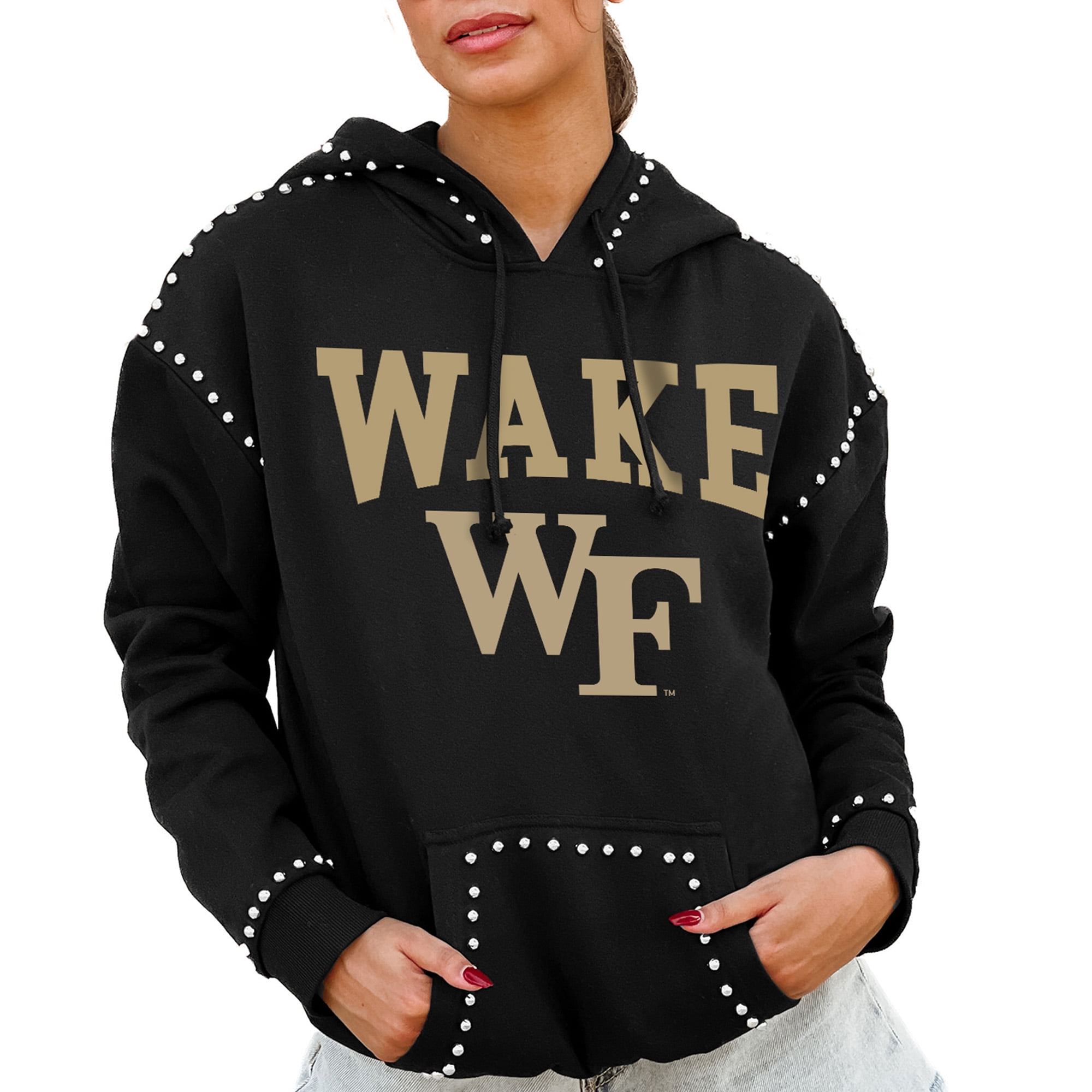 売れ筋商品|||ゲームデイ カットソー トップス レディース Women's Black Alabama Crimson Tide Studded Pullover Hoodie Black Women-s-Gameday-Couture-Black-
