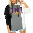 thumbnail image 1 of Women's Gameday Couture  Black/White Northern Iowa Panthers Victory Tri-Color Pullover Hoodie, 1 of 2