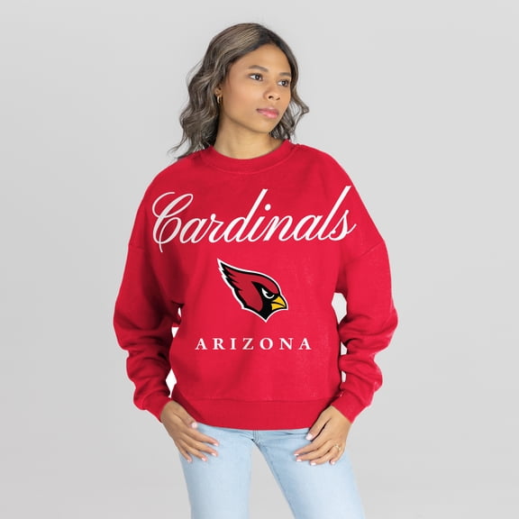 Women's Gameday Couture Cardinal Arizona Cardinals Legacy Club Premium Fleece Drop Shoulder Oversized Sweatshirt