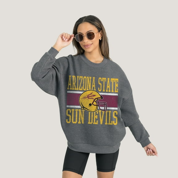 Women's Gameday Couture Charcoal Arizona State Sun Devils Premium Fleece Pullover Sweatshirt