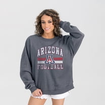 Women's Gameday Couture Charcoal Arizona Wildcats Oversized Good Vibes Premium Fleece Drop Shoulder Pullover Sweatshirt