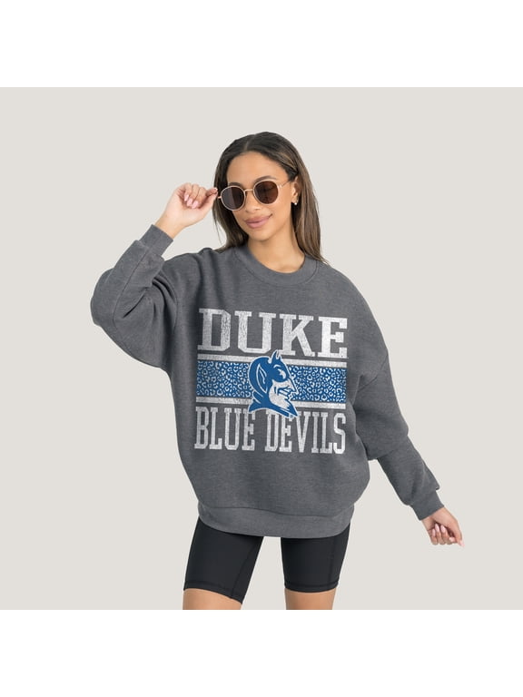 Women's Gameday Couture Charcoal Duke Blue Devils Premium Fleece Pullover Sweatshirt