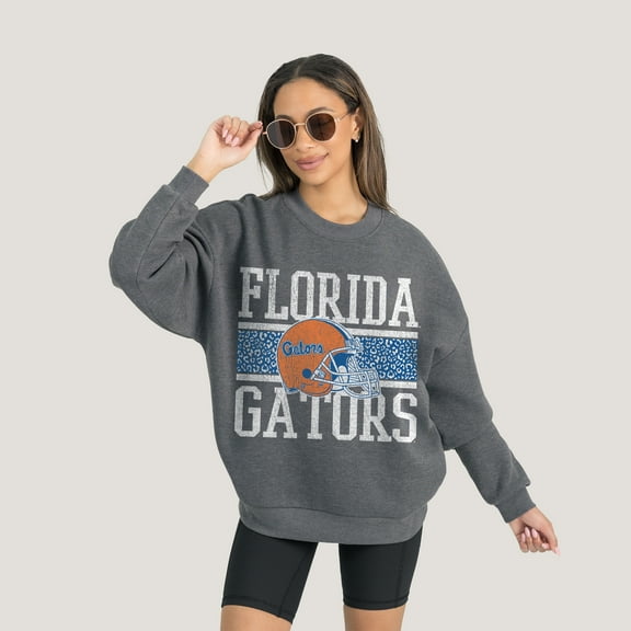 Women's Gameday Couture Charcoal Florida Gators Premium Fleece Pullover Sweatshirt