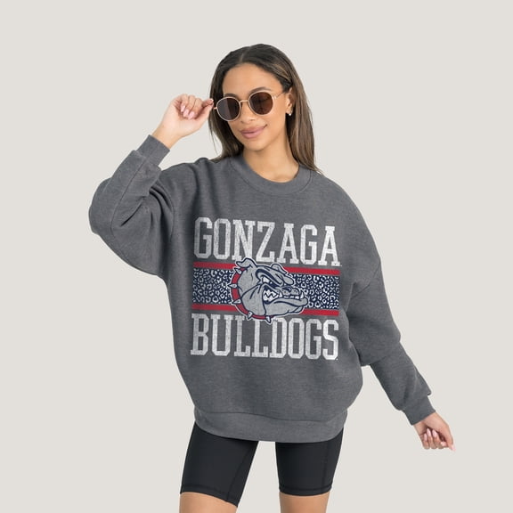 Women's Gameday Couture Charcoal Gonzaga Bulldogs Premium Fleece Pullover Sweatshirt