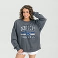 thumbnail image 1 of Women's Gameday Couture Charcoal Kentucky Wildcats Oversized Good Vibes Premium Fleece Drop Shoulder Pullover Sweatshirt, 1 of 1