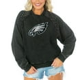 thumbnail image 1 of Women's Gameday Couture Charcoal Philadelphia Eagles French Terry Studded Cropped Pullover Sweatshirt, 1 of 2