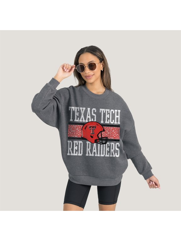 Women's Gameday Couture Charcoal Texas Tech Red Raiders Premium Fleece Pullover Sweatshirt