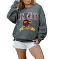 thumbnail image 1 of Women's Gameday Couture Charcoal Washington Commanders Oversized Seal The Deal Premium Fleece Drop Shoulder Pullover, 1 of 1