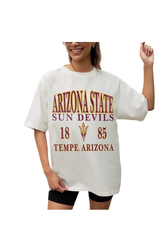 Women's Gameday Couture Cream Arizona State Sun Devils Unity Oversized T-Shirt