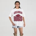 thumbnail image 1 of Women's Gameday Couture Cream Arkansas Razorbacks Oversized Fierce Focus T-Shirt, 1 of 4