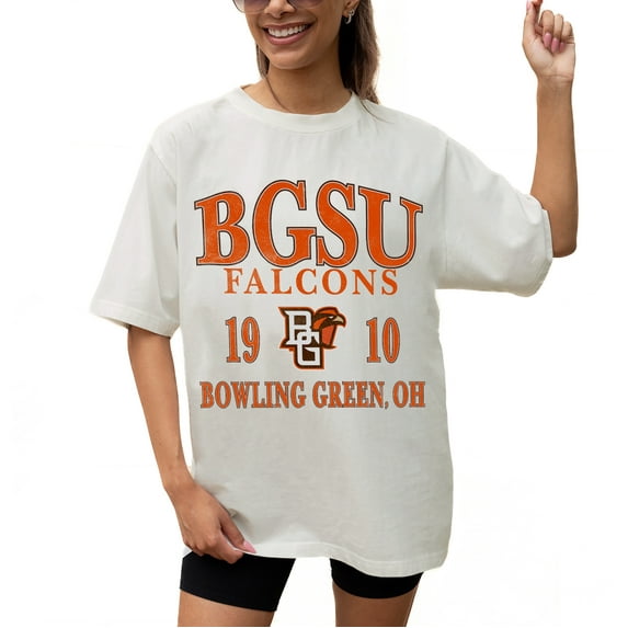 Women's Gameday Couture Cream Bowling Green St. Falcons Unity Oversized T-Shirt