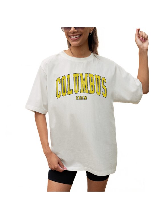 Women's Gameday Couture Cream Columbus Crew Goal Line Oversized T-Shirt