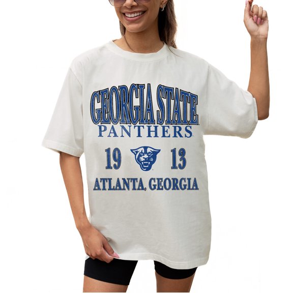 Women's Gameday Couture Cream Georgia State Panthers Unity Oversized T-Shirt