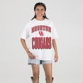 thumbnail image 1 of Women's Gameday Couture Cream Houston Cougars Oversized Fierce Focus T-Shirt, 1 of 4
