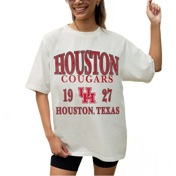 Women's Gameday Couture Cream Houston Cougars Unity Oversized T-Shirt