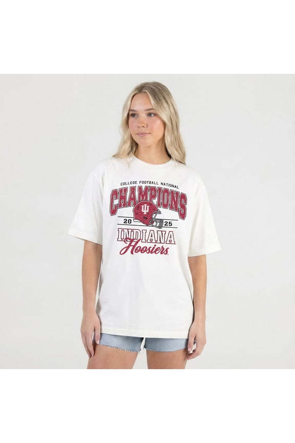 Women's Gameday Couture  Cream Indiana Hoosiers College Football Playoff 2025 National Champions Legacy Play Oversized