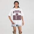 thumbnail image 1 of Women's Gameday Couture Cream Mississippi State Bulldogs Oversized Fierce Focus T-Shirt, 1 of 4