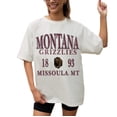 thumbnail image 1 of Women's Gameday Couture Cream Montana Grizzlies Unity Oversized T-Shirt, 1 of 3