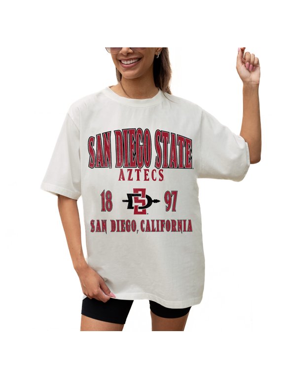 Women's Gameday Couture Cream San Diego State Aztecs Unity Oversized T-Shirt