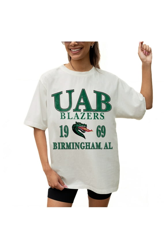 Women's Gameday Couture Cream UAB Blazers Unity Oversized T-Shirt