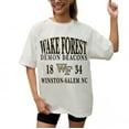 thumbnail image 1 of Women's Gameday Couture Cream Wake Forest Demon Deacons Unity Oversized T-Shirt, 1 of 3