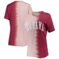 thumbnail image 1 of Women's Gameday Couture Crimson Alabama Crimson Tide Find Your Groove Split-Dye T-Shirt, 1 of 3