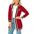 thumbnail image 1 of Women's Gameday Couture Crimson Alabama Crimson Tide One More Round Tri-Blend Striped Hooded Cardigan Sweater, 1 of 2
