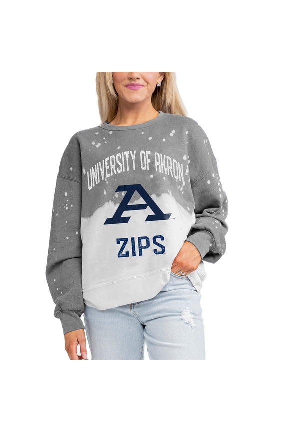 Women's Gameday Couture Gray Akron Zips Twice As Nice Pullover Sweatshirt