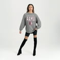 thumbnail image 1 of Women's Gameday Couture Gray Alabama A&M Bulldogs Oversized Pure Motion Corded Sweatshirt, 1 of 4