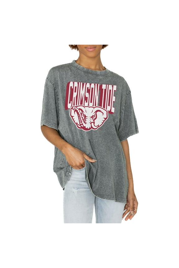 Women's Gameday Couture Gray Alabama Crimson Tide Solid Defense Oversized T-Shirt