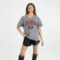 thumbnail image 1 of Women's Gameday Couture Gray Arkansas Razorbacks Iconic Edge Rhinestone V-Neck T-Shirt, 1 of 7