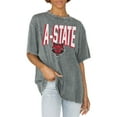 thumbnail image 1 of Women's Gameday Couture Gray Arkansas State Red Wolves Solid Defense Oversized T-Shirt, 1 of 1