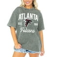 thumbnail image 1 of Women's Gameday Couture  Gray Atlanta Falcons Tackle Titan Boyfriend Washed T-Shirt, 1 of 2