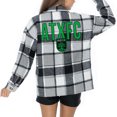 thumbnail image 1 of Women's Gameday Couture  Gray Austin FC Fieldside Fun Plaid Button-Up Long Sleeve Overshirt, 1 of 3