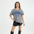 thumbnail image 1 of Women's Gameday Couture Gray BYU Cougars Iconic Edge Rhinestone V-Neck T-Shirt, 1 of 7