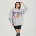 thumbnail image 1 of Women's Gameday Couture Gray Boise State Broncos Basketball Premium Fleece Drop Pullover Sweatshirt, 1 of 2