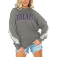 thumbnail image 1 of Women's Gameday Couture  Gray Buffalo Bills Glitz Sequin Long Sleeve T-Shirt, 1 of 2