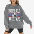 thumbnail image 1 of Women's-Gameday Couture Gray Buffalo Bills Vintage Wash Oversized Crewneck Fleece Pullover, 1 of 5